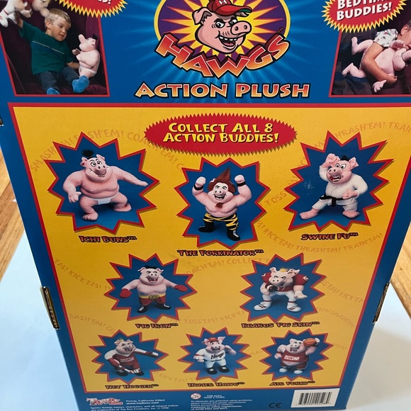 Vintage Sports Hawgs Action Plush / 1998 / New In Box / Toy Box Creations - Picture 6 of 7